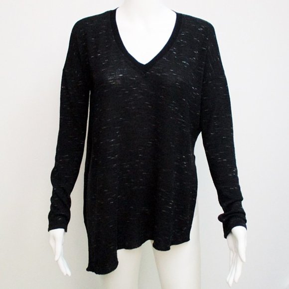 Wilfred Aritzia V Neck Asymmetrical Hem Sweater - Picture 1 of 6